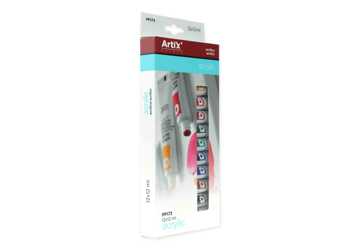 Set De Acrilico X 12 Tubos X 12Ml Marca Artix Color Variado (MP)1