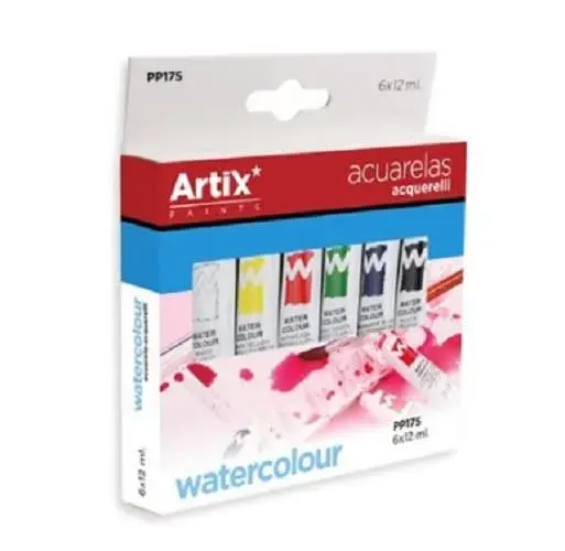 Set De Acuarelas X 6 Tubos X 12Ml Marca Artix Color Variado1