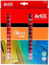Set De Oleos 24 Tubos 12Ml Marca Artix Color Variado1
