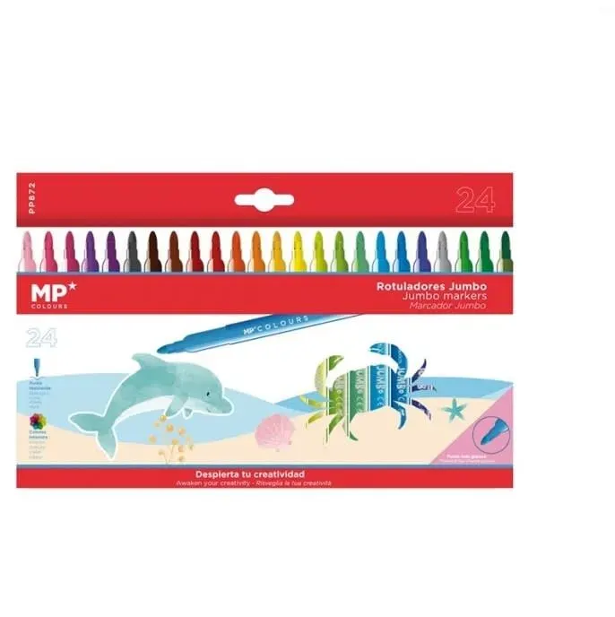 Set De Plumones Jumbo X 24Uds Marca Madrid Papel1