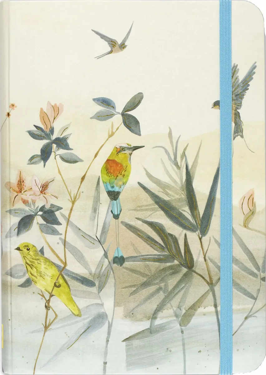 Libreta con elastico Diseños Pajaros en el jardin x 100 Hjs1