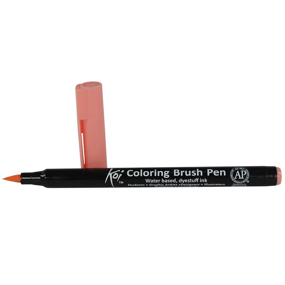 Plumon Acuarelable Koi Coloring Brush Rojo Coral1