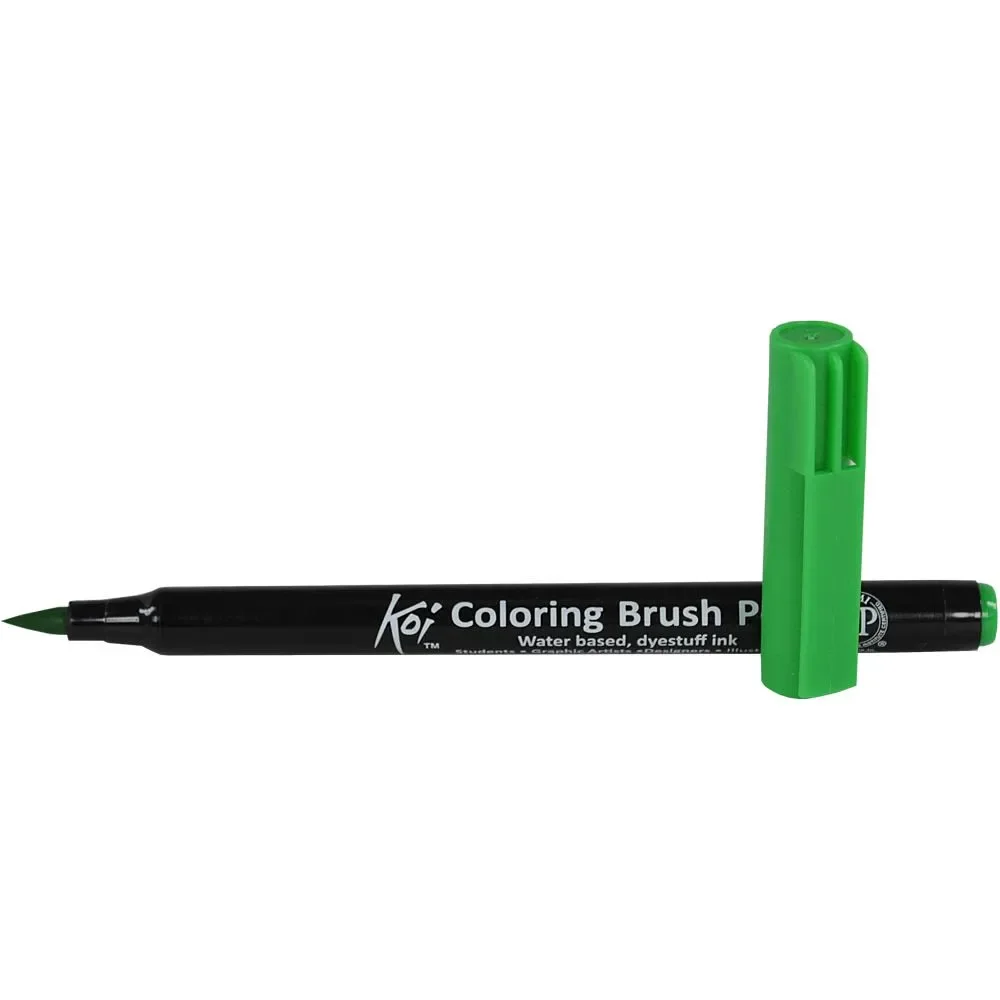 Plumon Acuarelable Koi Coloring Brush Verde Esmeralda1