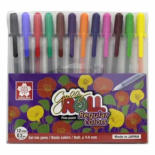 Set Gelly Roll Regular Colors 12 colores clasicos1