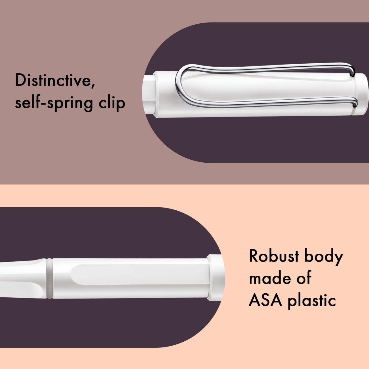 Rollerballs Lamy Safari White9