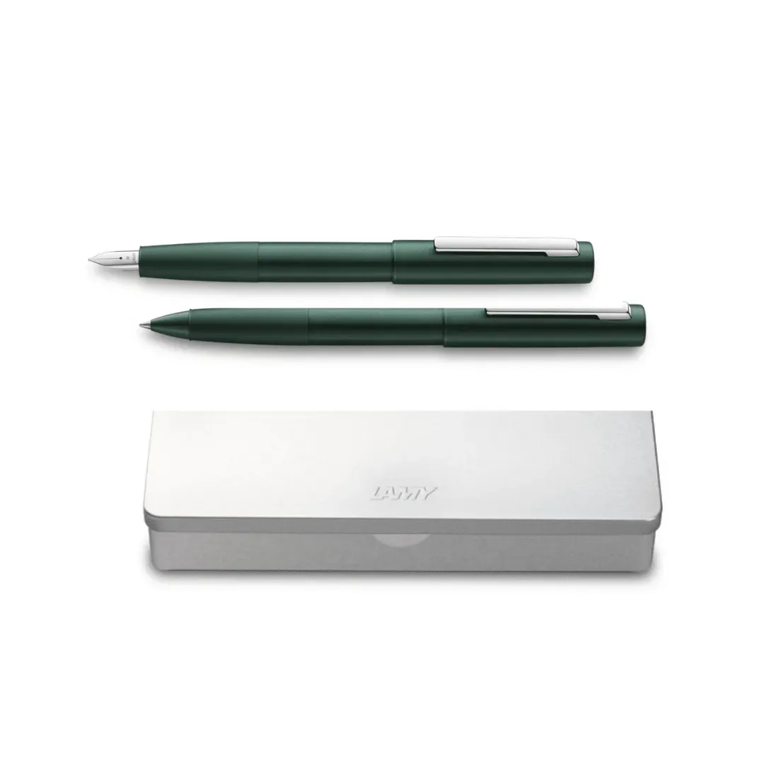 Set Lamy Aion DarkGreen 077 Pluma + 337 Roller1