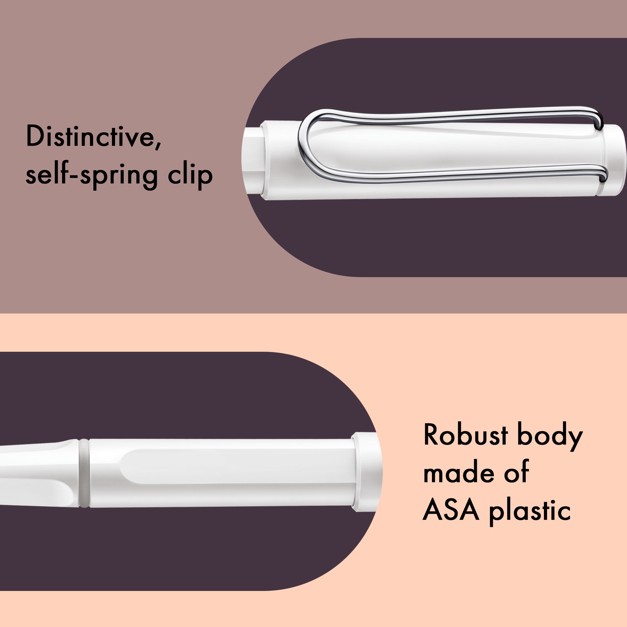 Rollerballs Lamy Safari White9