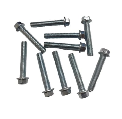 10 Pernos Brida Hexagonal Zincado 6 X 35 Paso 1.01