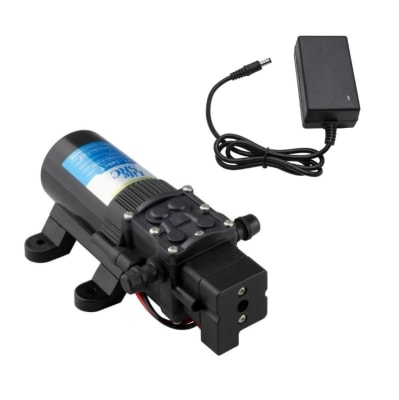 Bomba FL-2404T 24vdc 4,3L/m 80PSI 1.7A Agua Achique + Transformador Adaptador AC/DC Input: 110-240v1