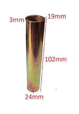 Buje 19x24x102 - 3mm1