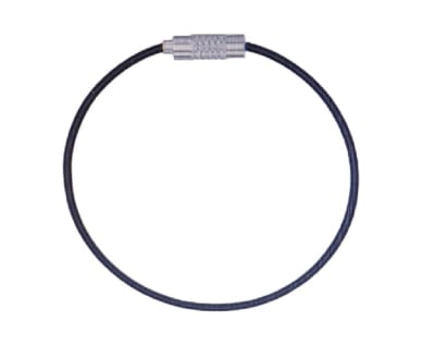 Cable Llavero Acero Inoxidable Seguro 50mm Negro1