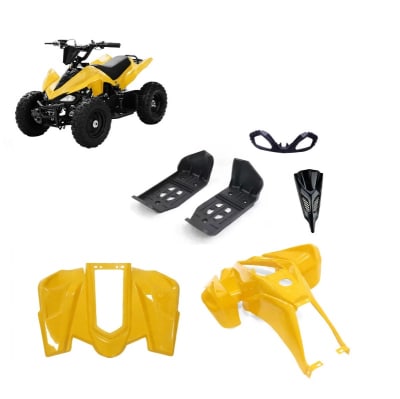 Carcasa Plástica Mini ATV 49cc 2T 6P Amarillo1