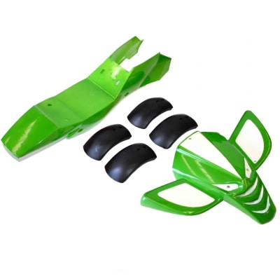 Carcasa Plastica Mini Moto ATV 49cc 2T Verde Blanco1