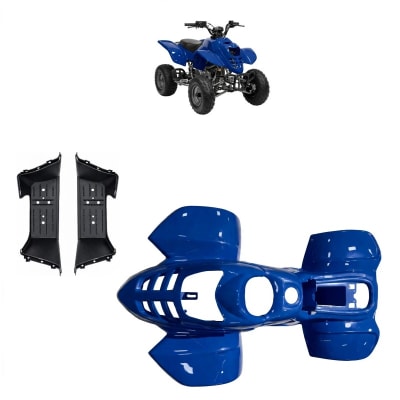 Carcasa Plástica ATV 110cc c/Pisaderas Azul1