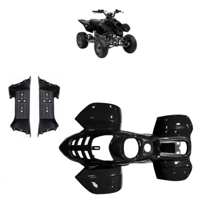Carcasa Plástica ATV 110cc c/Pisaderas Negro1