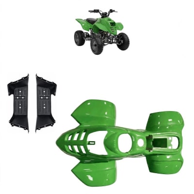 Carcasa Plástica ATV 110cc c/Pisaderas Verde1
