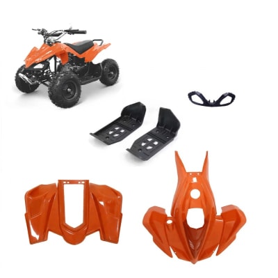 Carcasa Plástica Mini ATV 49cc 2T Naranjo1