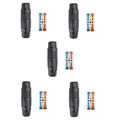 Conector de Cable Impermeable IP68 3 Vías para Exteriores X 5 Unid.1