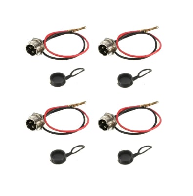 Conector Gx-16 3p Macho Con Tapa Goma X 4 Unid. Plateado1