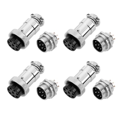 4 Pack Conector Aviación Gx-16 8p Macho/Hembra1