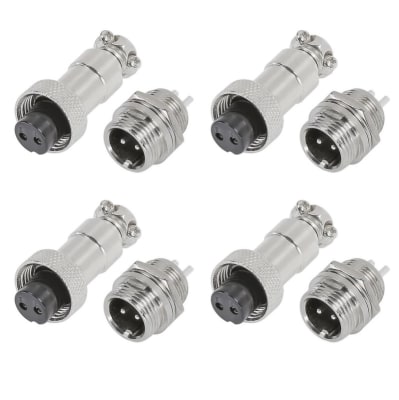 4 Pack Conector Aviación Gx-12 2p Macho/Hembra1