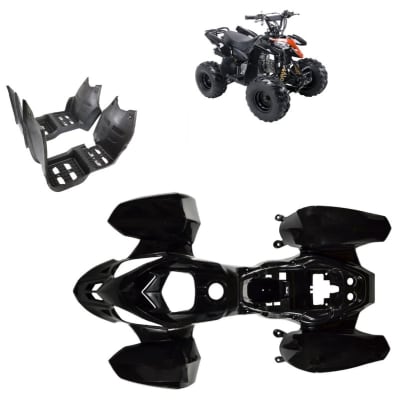 Carcasa Plástica Raptor ATV 110cc Negro1