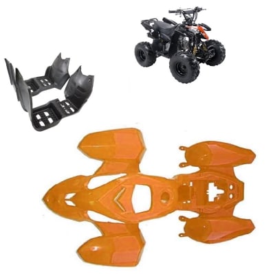 Carcasa Plástica Raptor ATV 110cc Naranjo1