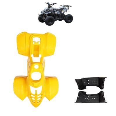 Carcasa Plástica ATV 110cc B2 Amarillo1