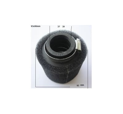 Filtro Aire DI-38mm Esponja Recto Boca 37-39 Negro2