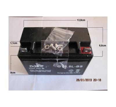 Batería 12v-06,5Ah-10Hr GT6.5-BS ** 140x065x100 Moto1