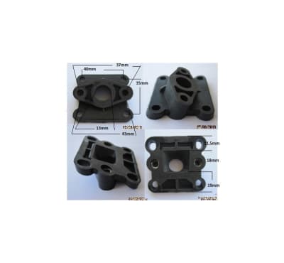 Insulador baquelita carburador 49cc 2T negro1
