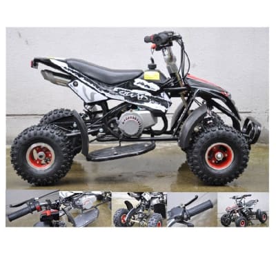 Mini Moto atv 49cc 2T aro 4 Cuadrimoto Negro1