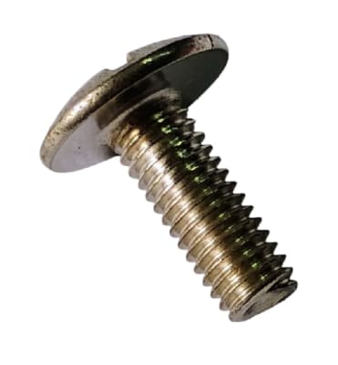 Perno Cabeza Sombrero Cruzado Redonda Plana M6 6×16 Paso 1.0 Cromado1