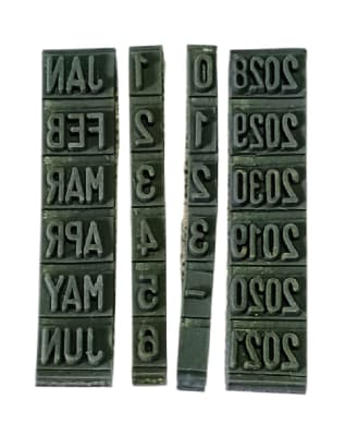 Repuesto Banda Sello Goma Rodante 9 Digitos Para Fecha1