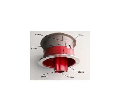 Llanta 04D 3P delantera roja ext.DFR 23 Moto ATV4