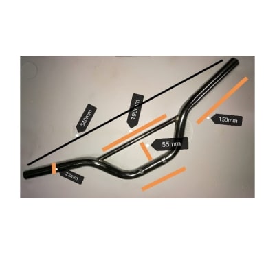 Manubrio 540x022 Cromado Mini Moto cross 49cc1