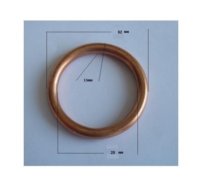 Empaquetadura Escape DI-25 DE-32 E-4mm Argolla Cobre2