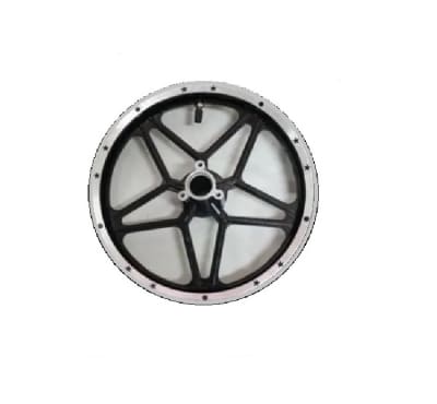 Llanta 10D 2.50-10 Alum mini moto cros 49cc negra Delantera2