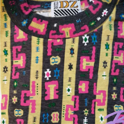 Polera Estampada M/C DZ-9 T-M Amarillo2