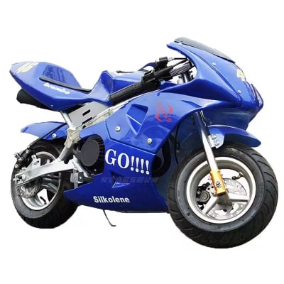 Mini Moto Pocket Bike 49cc C/ Partida Electrica Azul1