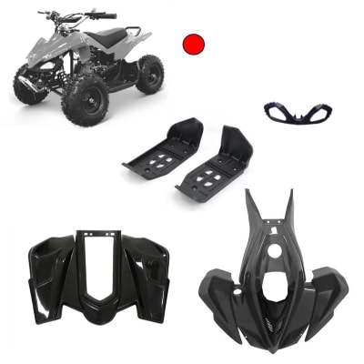 Carcasa Plástica Mini ATV 49cc 2T Rojo3