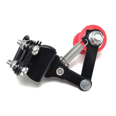 Tensor Cadena Moto Base Negro Rodillo Rojo4