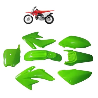 Carcasa Plástica Moto CRF70 Verde1
