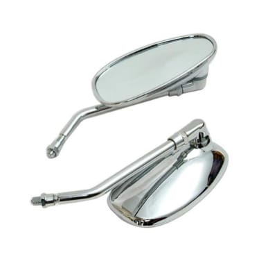 Par Espejos retrovisor moto cromados 10mm1