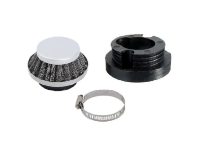 Filtro Aire DI-42mm Aluminio Plateado con Soporte1