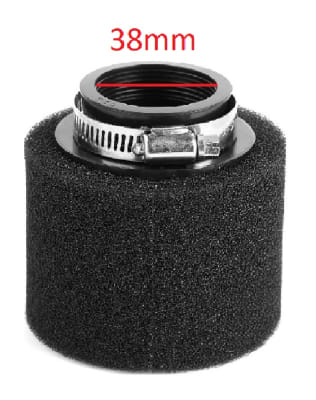 Filtro Aire DI-38mm Esponja Recto Negro1