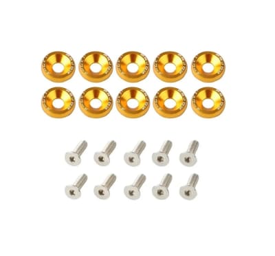 Kit Sujetadores Arandelas de Aluminio M6x20 Dorado1