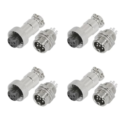 4 Pack Conector Aviación Gx-12 6p Macho/Hembra1