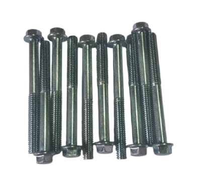 10 Pernos Brida Zincado Hexagonal M6x60mm Paso 1.01