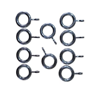 Set Argollas Para Cortina Plateado 10 Unidades Plateado1